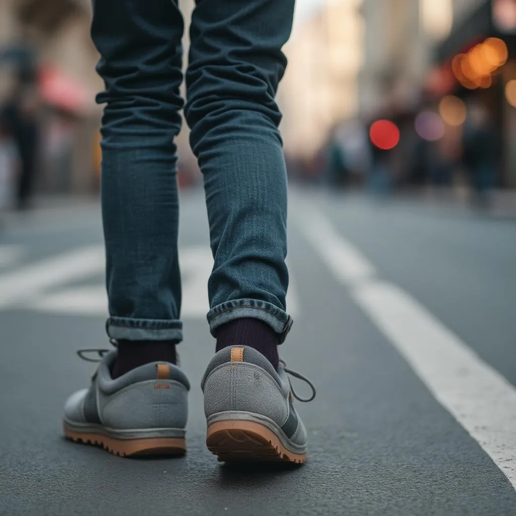 Modelo con zapatillas Alikulufanskdki en la ciudad