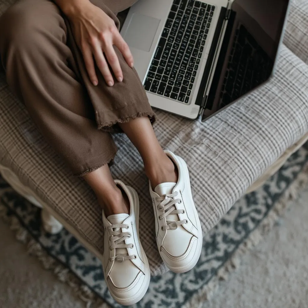 Zapatillas Alikulufanskdki en un café